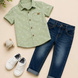 Kids Casual Shirt and Jeans Set