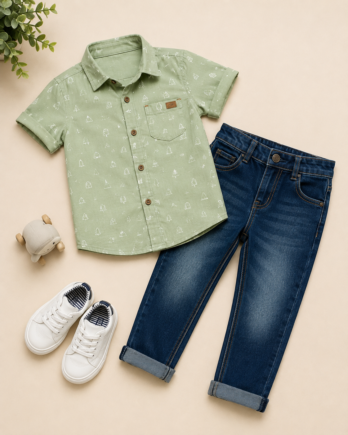Kids Casual Shirt and Jeans Set